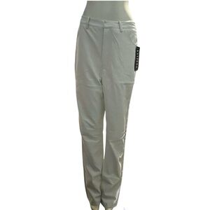 White Faux Leather‎ Straight Leg Pants